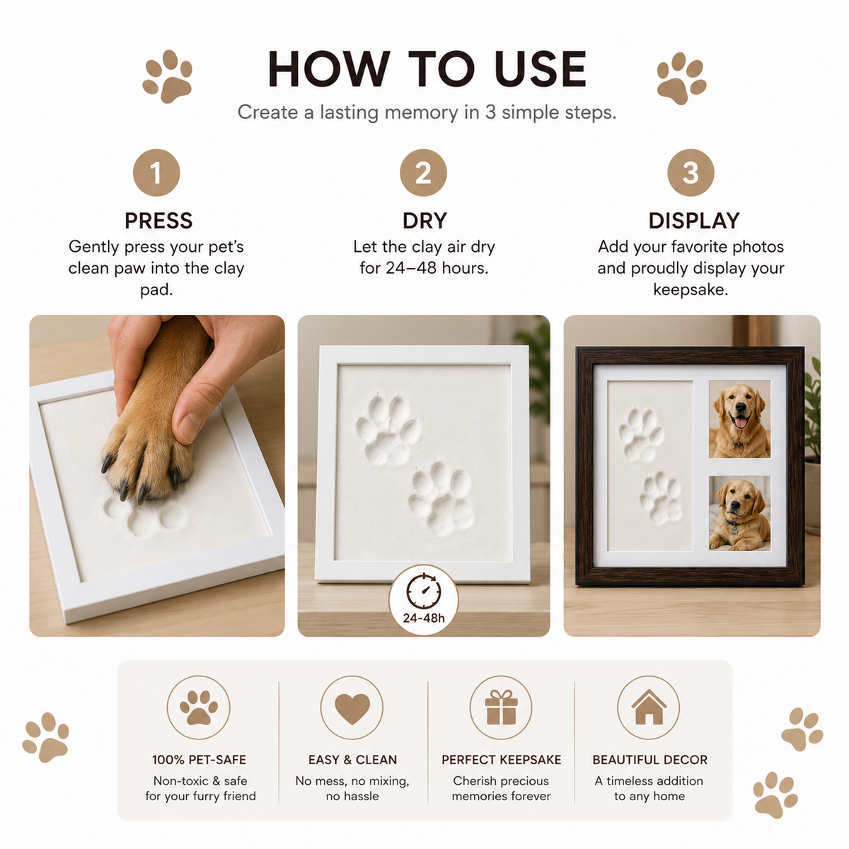DIY Pet Paw Print Kit