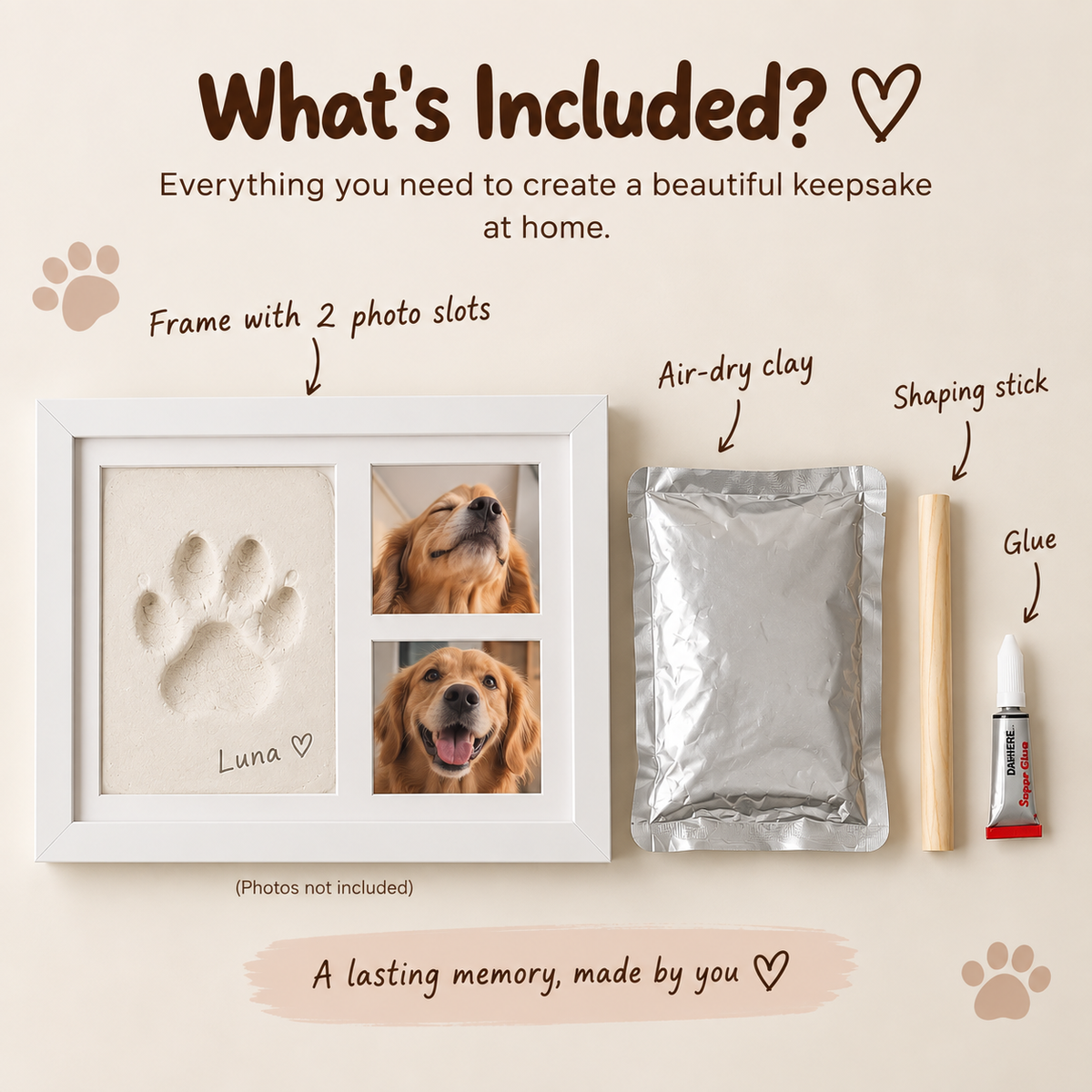 DIY Pet Paw Print Kit